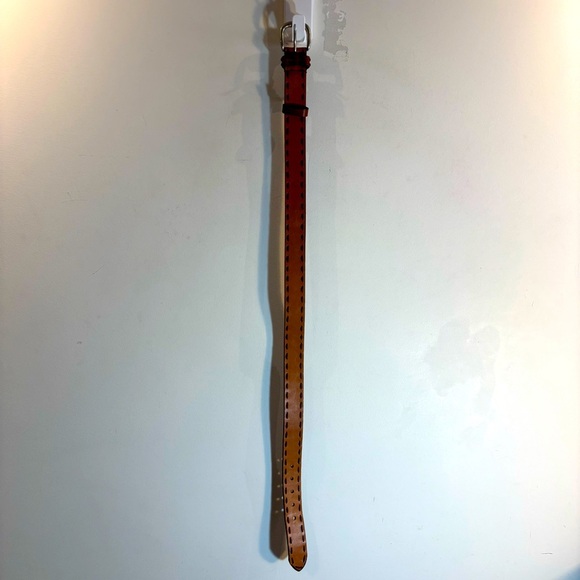 PRINCIPLES Sz 32 Brown Leather Belt With Contrasting Stiching Boho Western Vibe - Picture 1 of 9